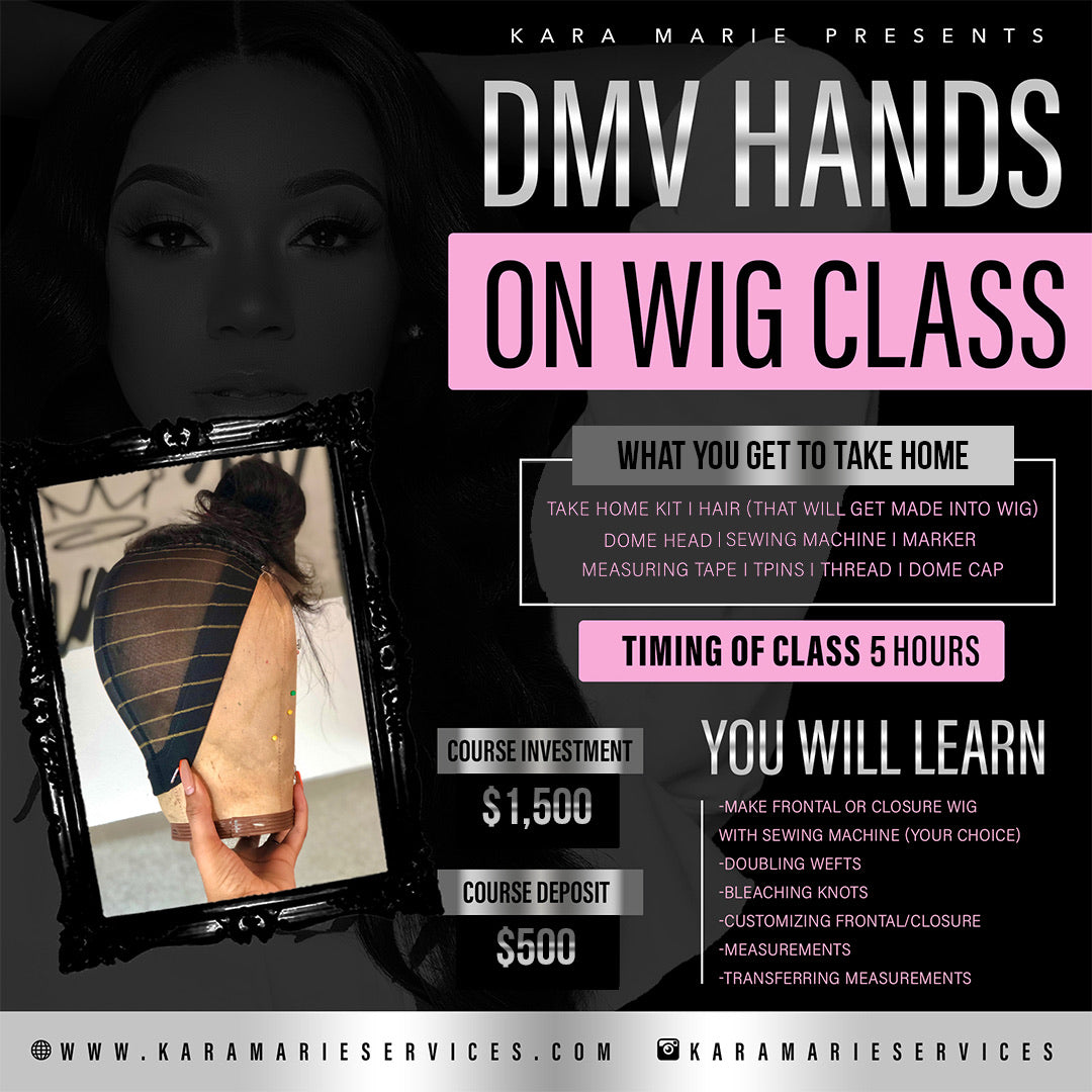 Lace Wig Making Class Flyer, Lace Wig Flyer, Hair Extension Flyer